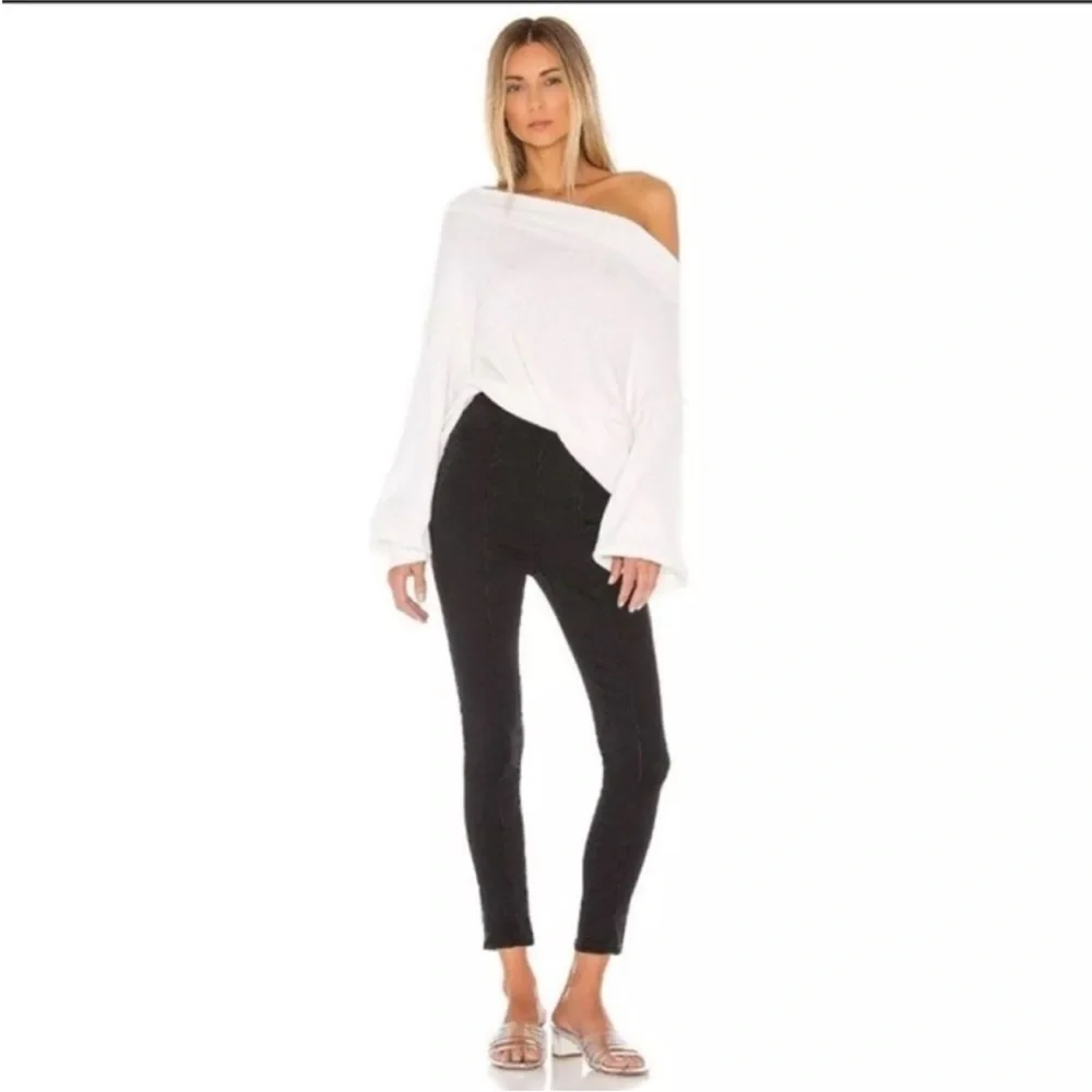 Free People | We the Free Feel Alright Pull On Skinny Jeans in Rinse Black Sz 25 - Picture 2 of 11
